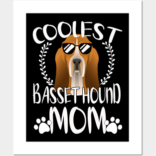 Glasses Coolest Basset Hound Dog Mom Posters and Art